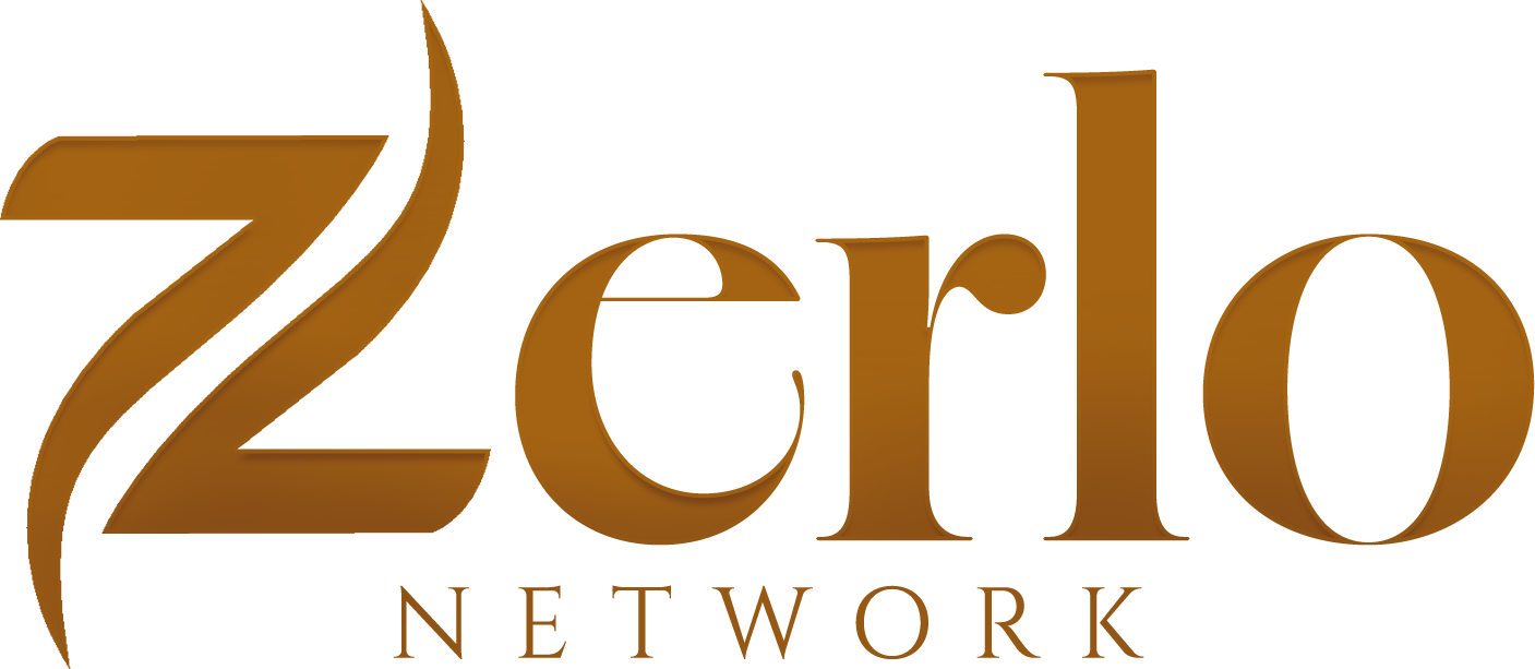 Zerlo Network logo in brown
